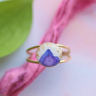 Milky Moon DOUBLE BAND 10mm | Breast Milk Ring