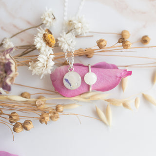 Milky Moon Duo: Breast Milk Ring + Necklace