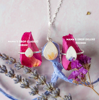 Mama's Drop Duo | Breast Milk Ring & Necklace
