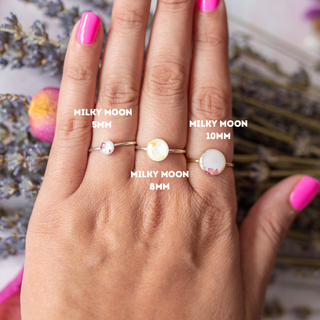 Milky Moon 5mm SOLO | Breastmilk Ring